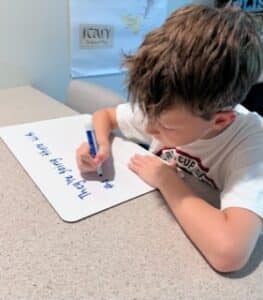 EBLI tutoring helps handwriting