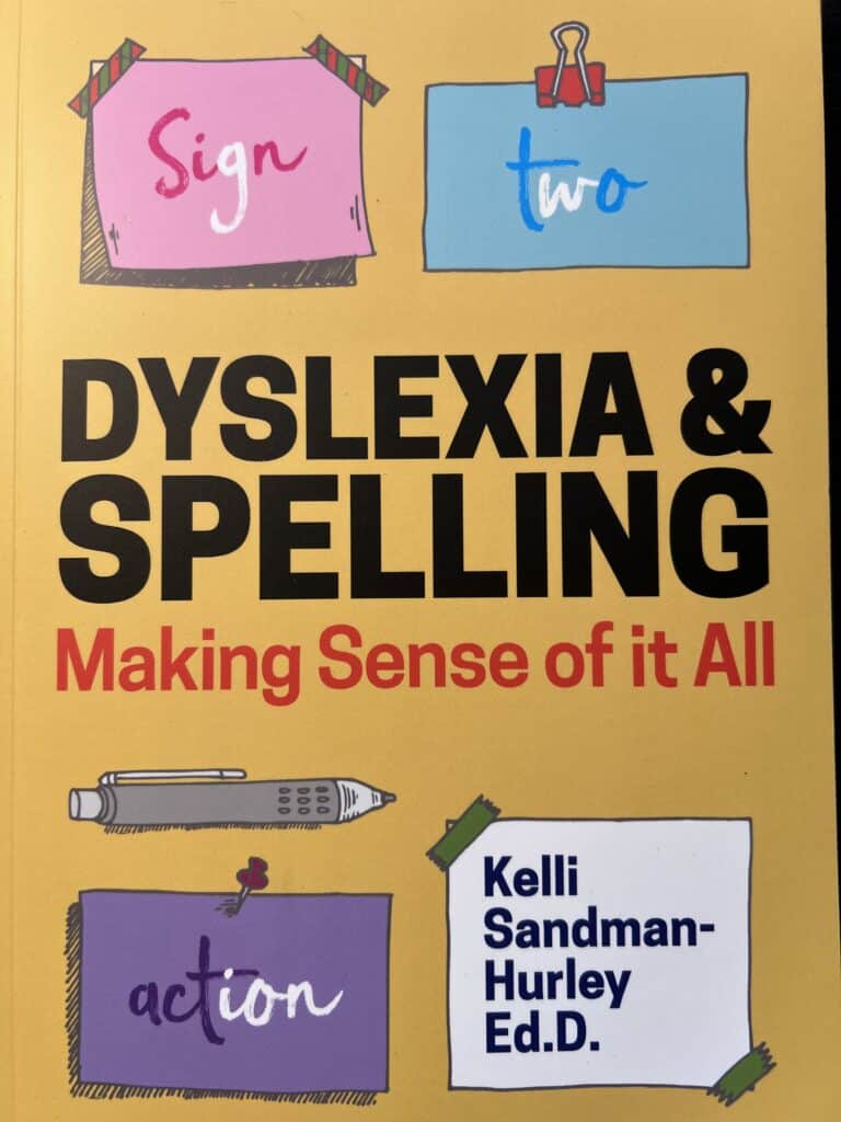 Yellow cover of the book Dyslexia and Spelling.