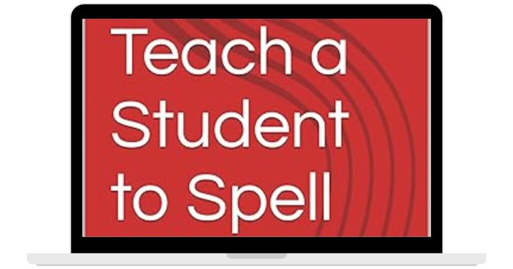 Screenshot of Teach A Student To Spell book.