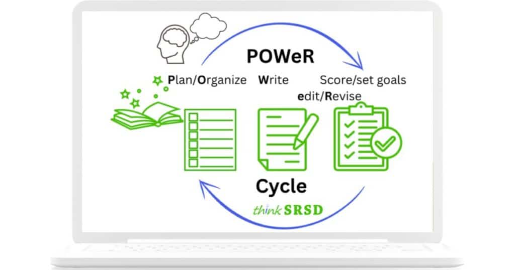 Screenshot from thinkSRSD showing the writing process.