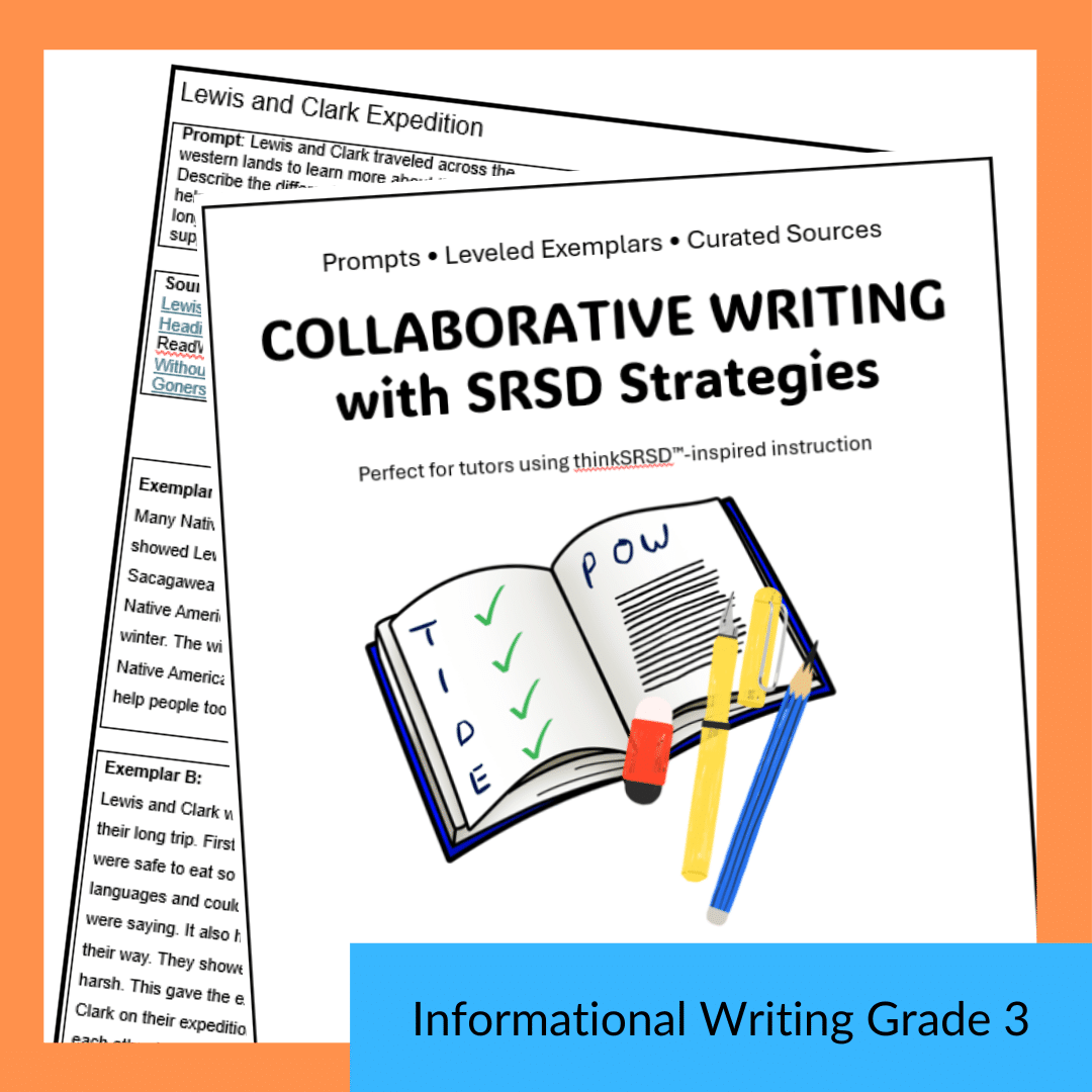 Preview of Collaborative Writing with SRSD strategies for Grade 3 Informational Writing